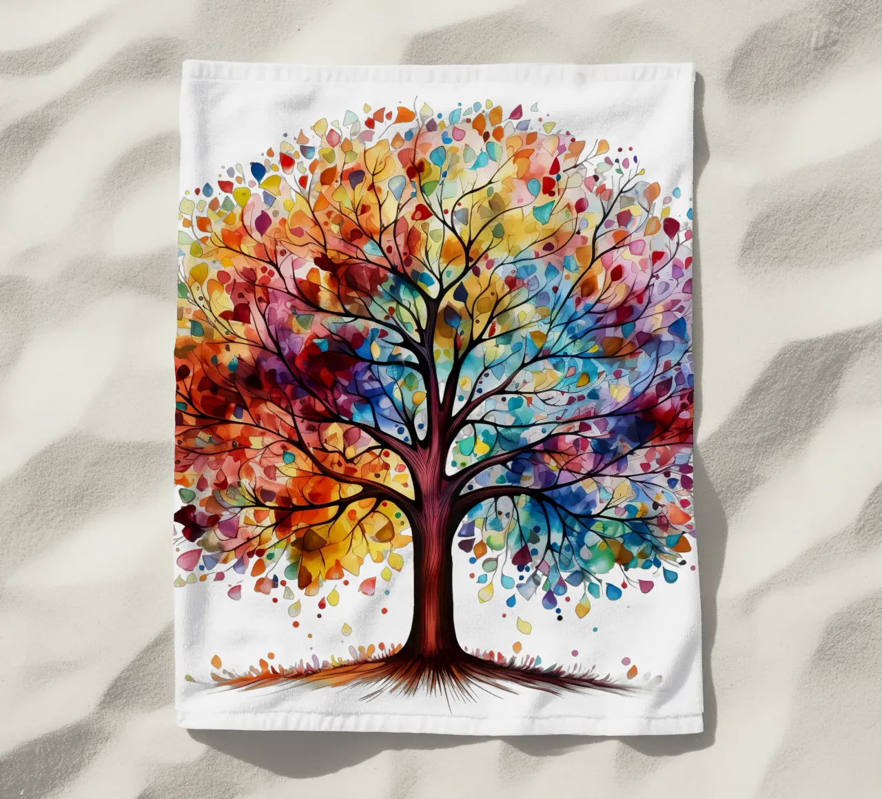 Albero della vita colorato telo mare da Spiritual Touch