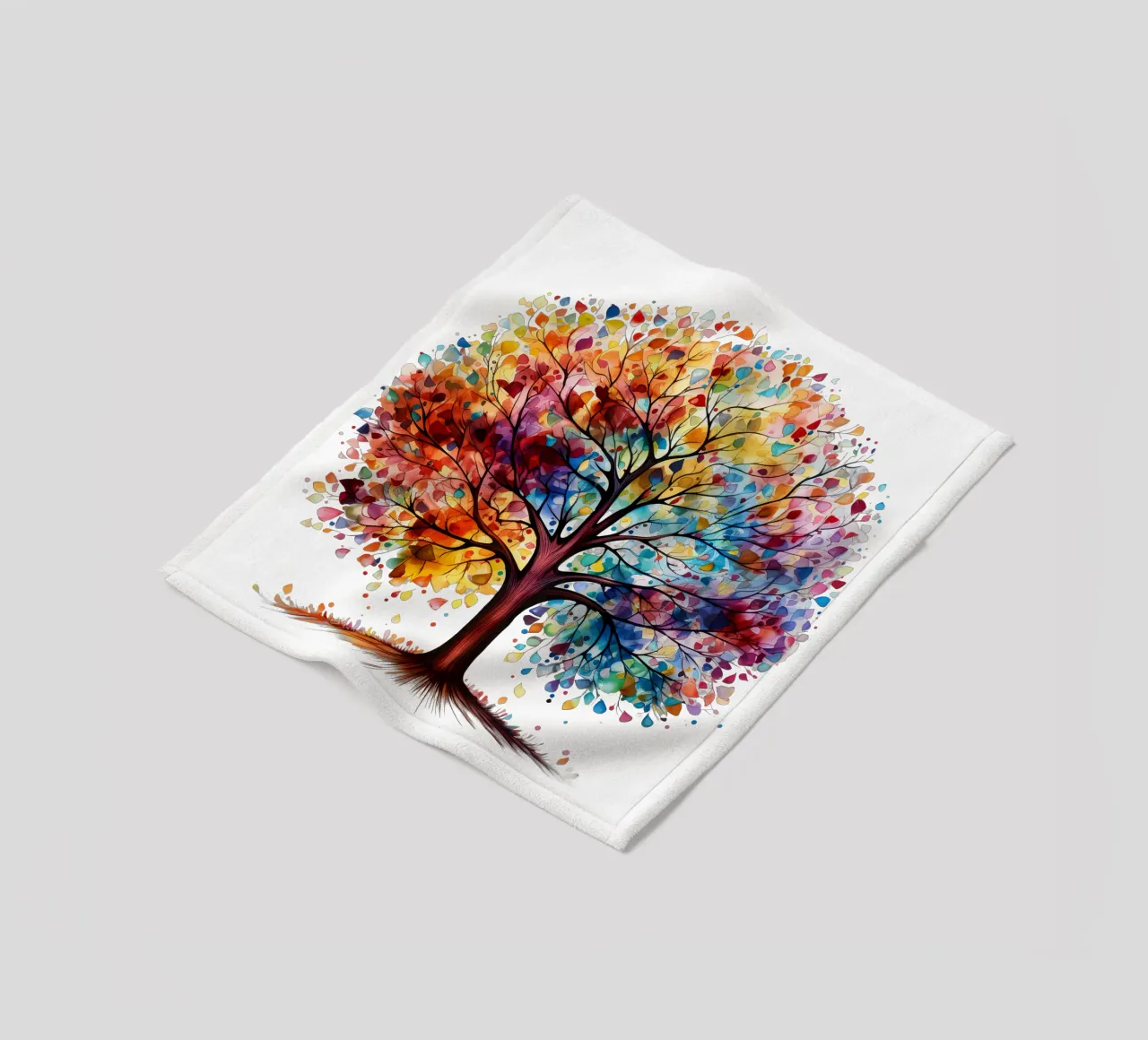 Albero della vita colorato coperta in pile da Spiritual Touch