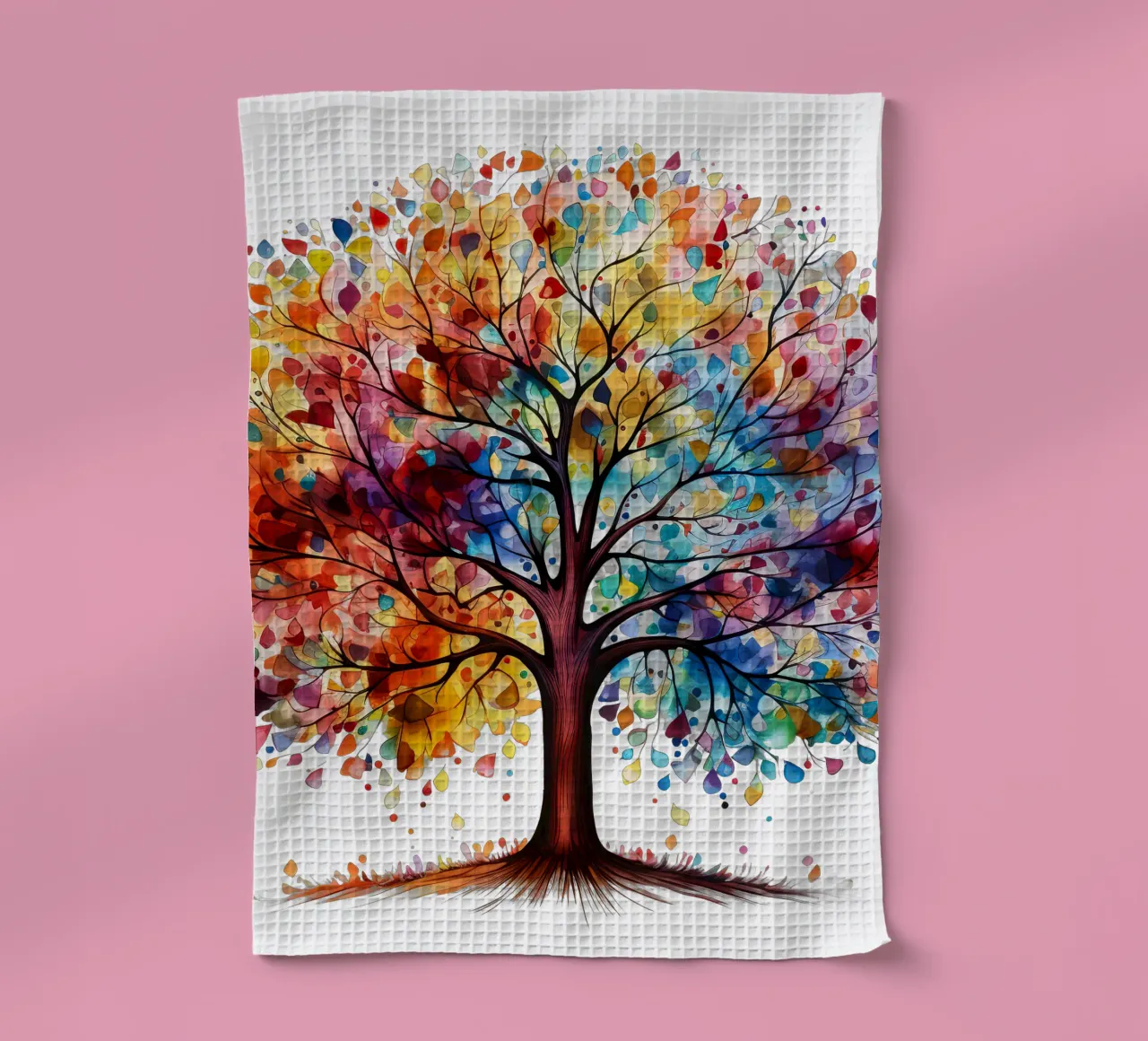 Albero della vita colorato canovaccio da cucina da Spiritual Touch