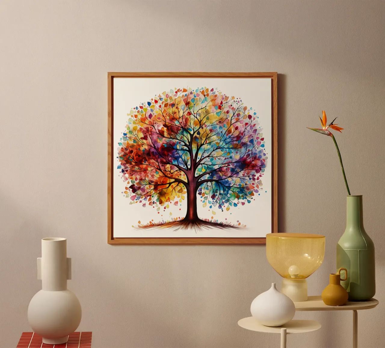 Albero della vita colorato alluminio dibond da Spiritual Touch