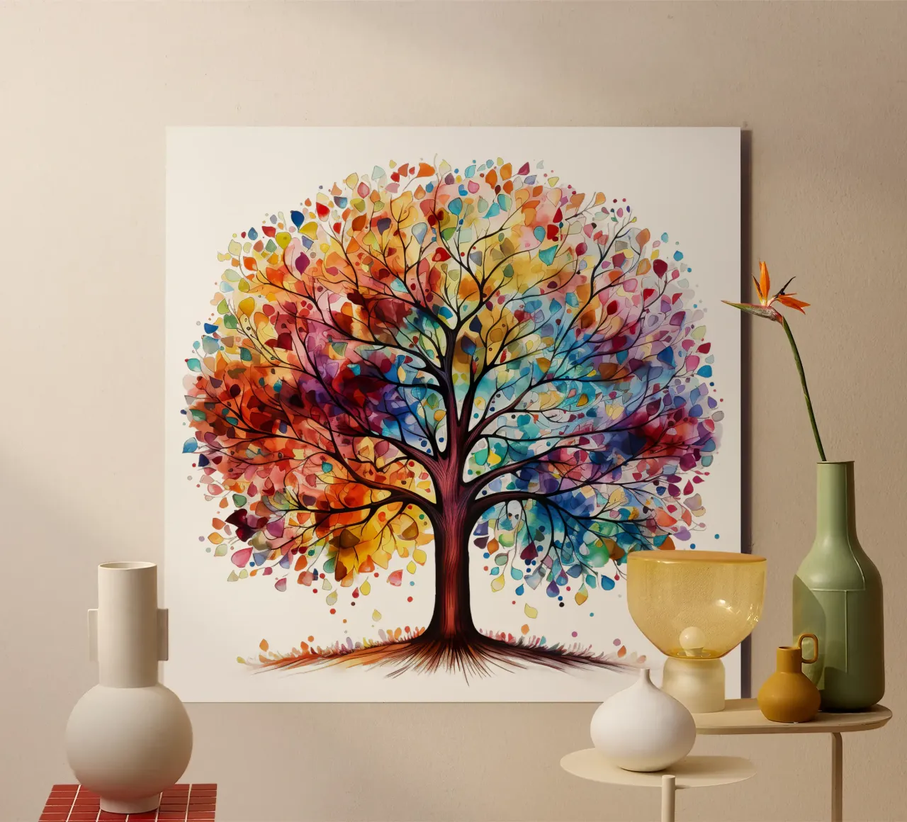 Albero della vita colorato alluminio dibond da Spiritual Touch