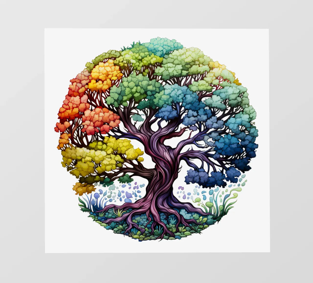 Albero della vita colorato telo in pvc da Spiritual Touch