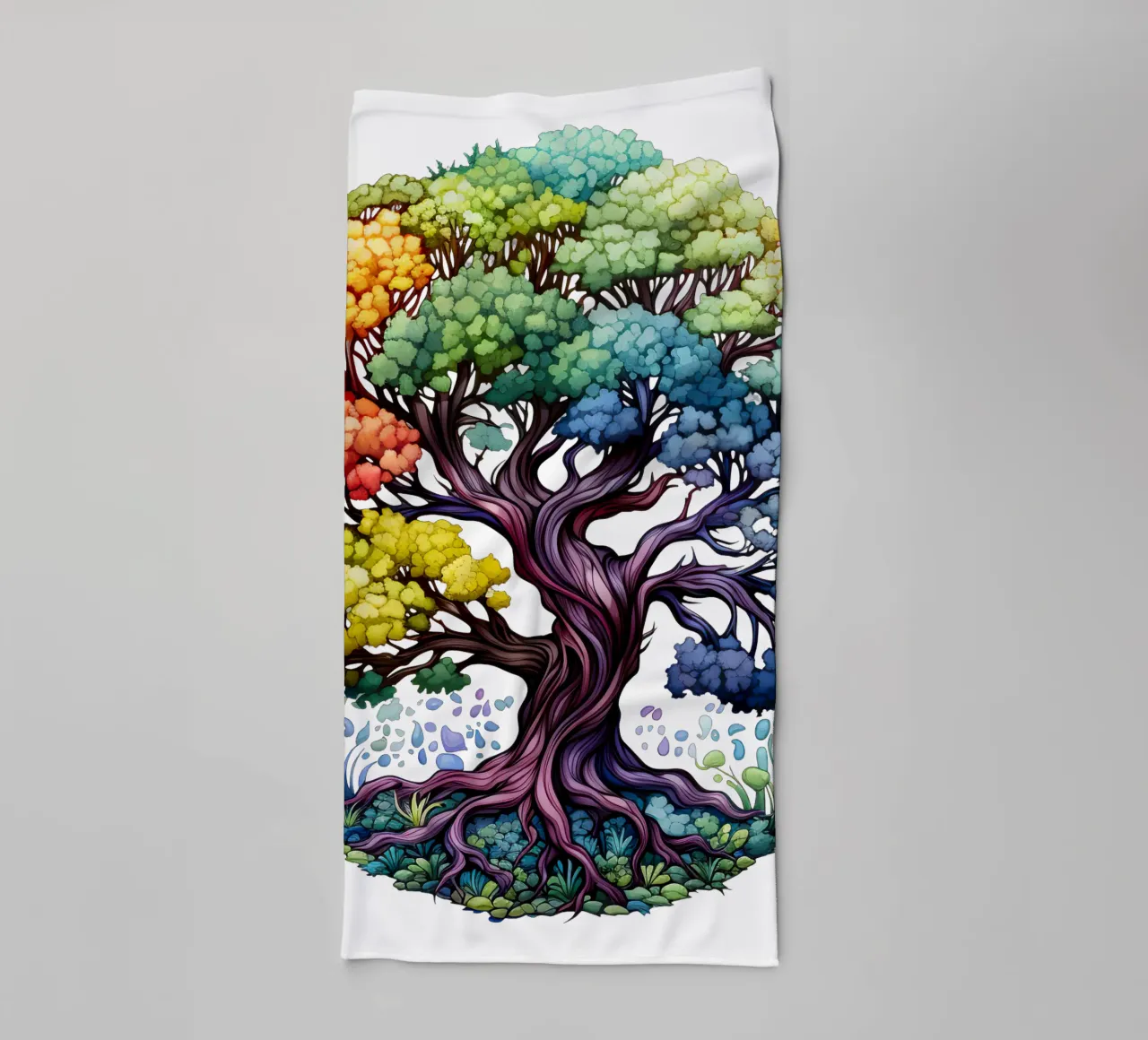 Albero della vita colorato asciugamano da bagno da Spiritual Touch