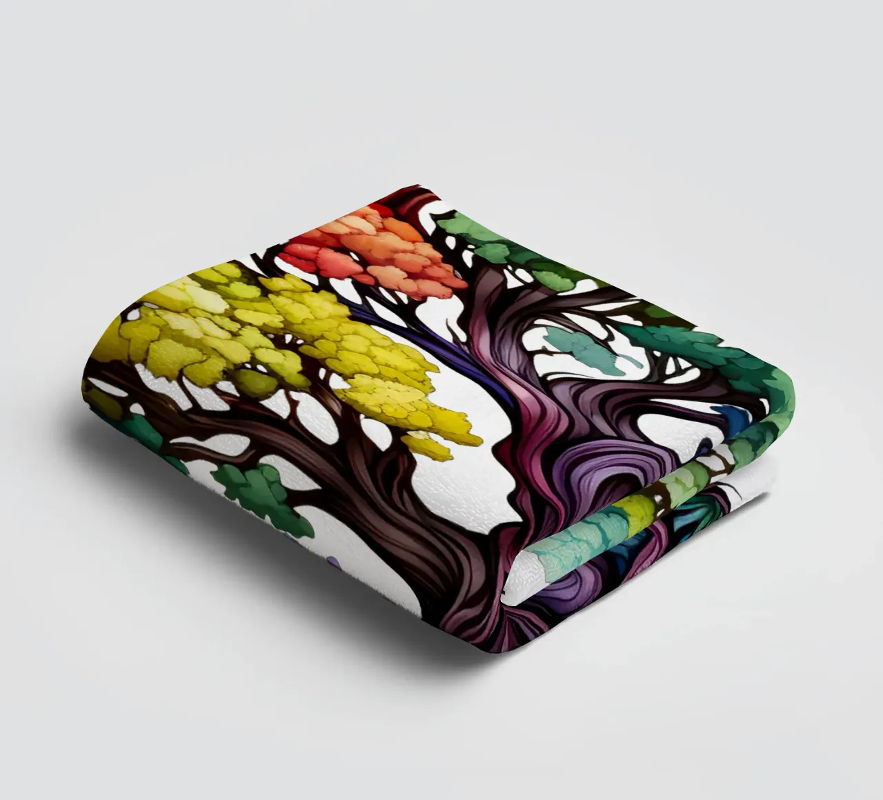 Albero della vita colorato asciugamano da bagno da Spiritual Touch