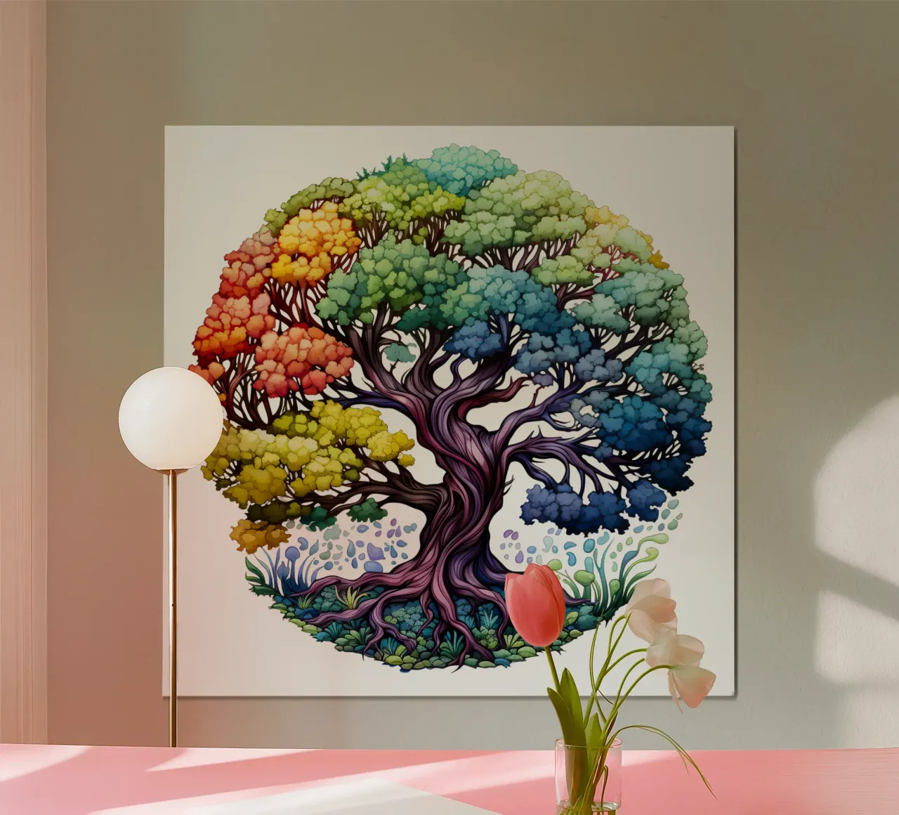 Albero della vita colorato carta hahnemühle da Spiritual Touch