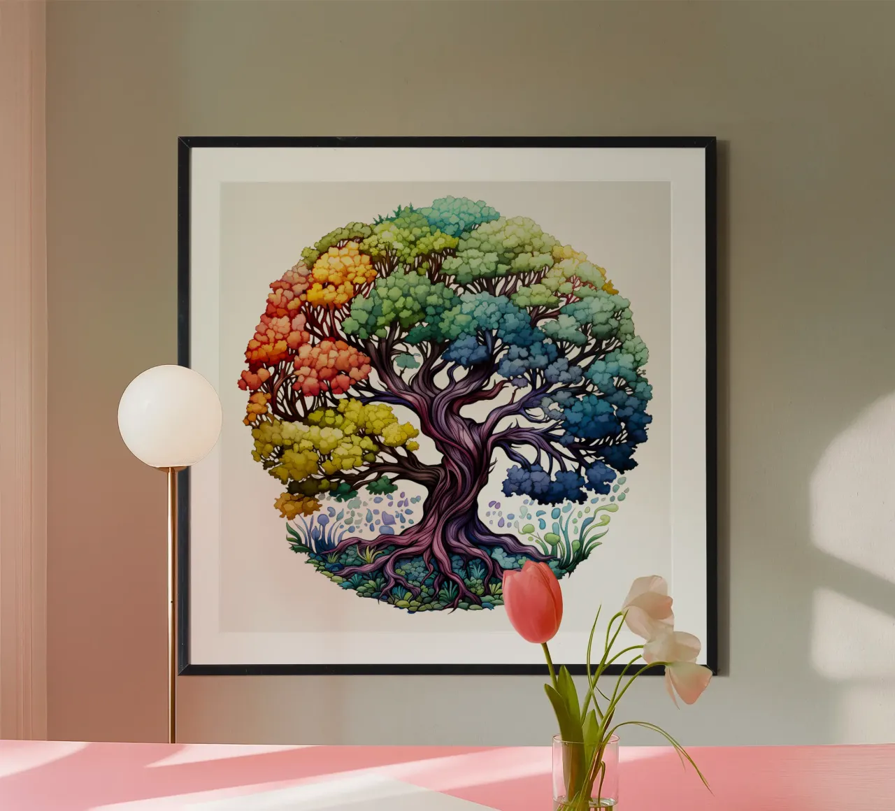 Albero della vita colorato carta hahnemühle da Spiritual Touch