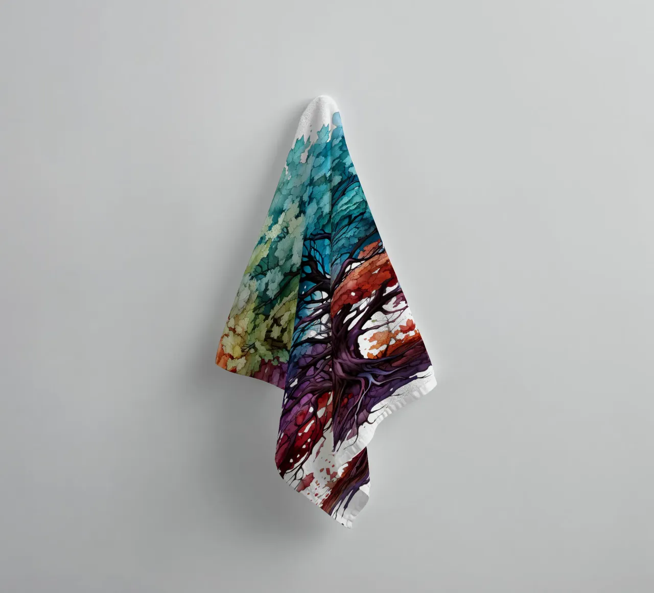 Albero della vita colorato asciugamano da bagno da Spiritual Touch