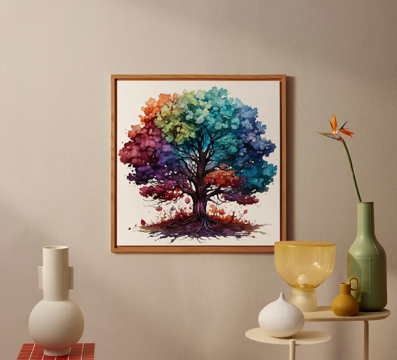Albero della vita colorato alluminio dibond da Spiritual Touch