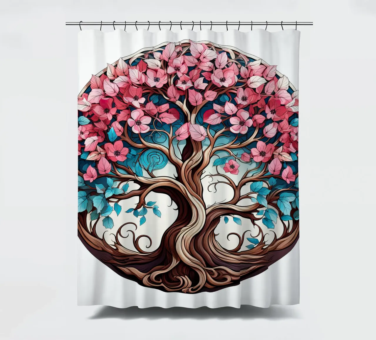 Albero della vita colorato tenda da doccia da Spiritual Touch