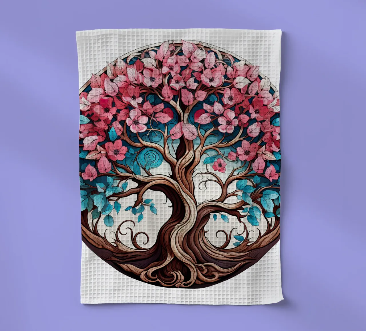 Albero della vita colorato canovaccio da cucina da Spiritual Touch