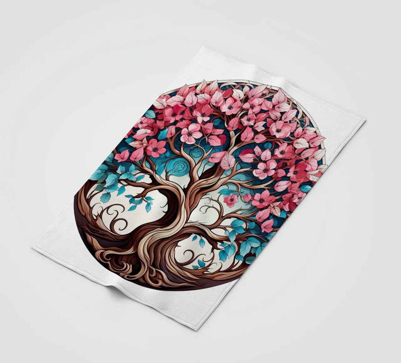 Albero della vita colorato coperta in pile da Spiritual Touch