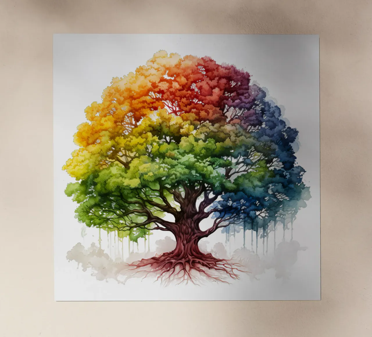 Albero della vita colorato pellicola backlit da Spiritual Touch