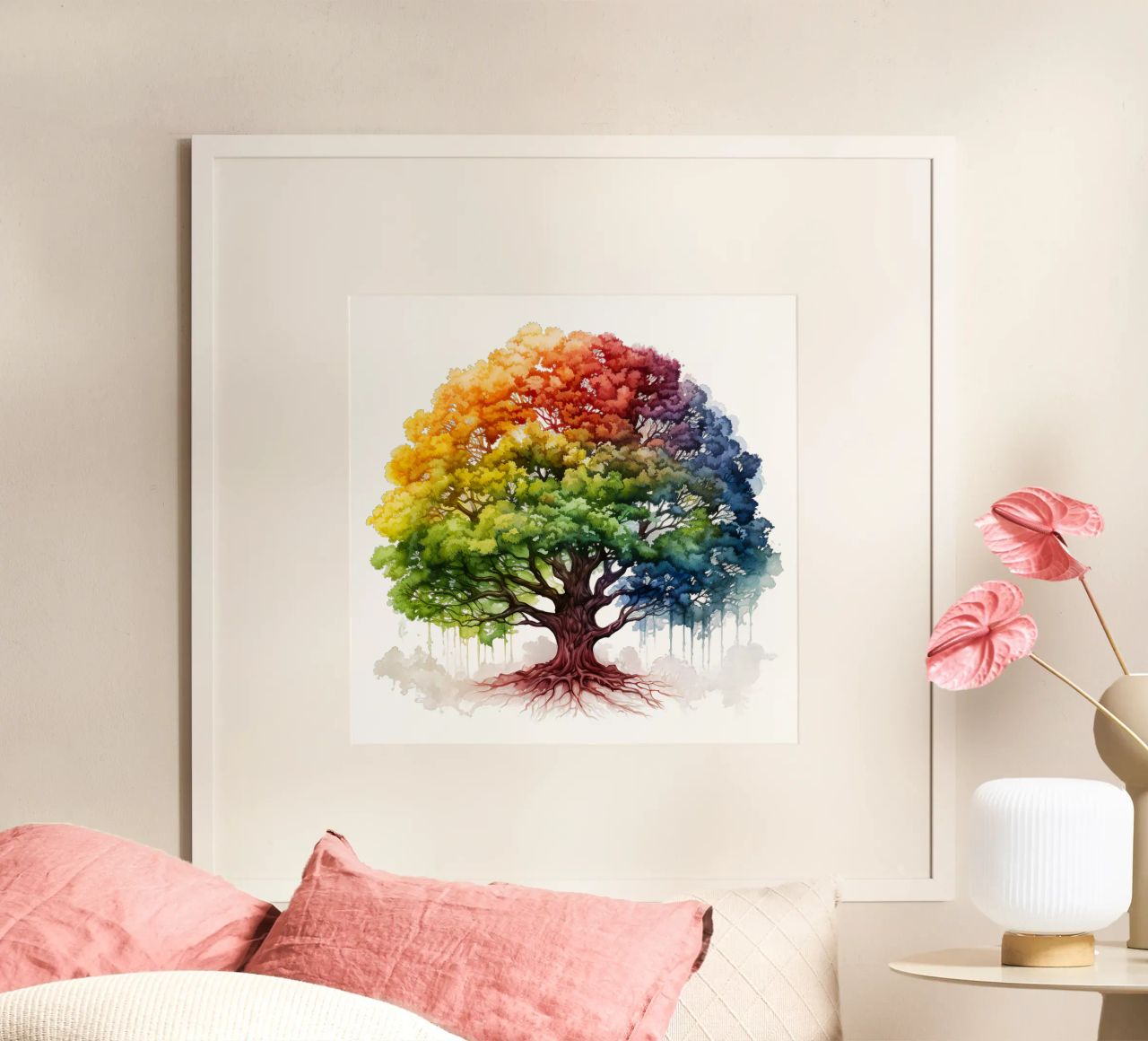 Arbre de vie coloré poster de Spiritual Touch
