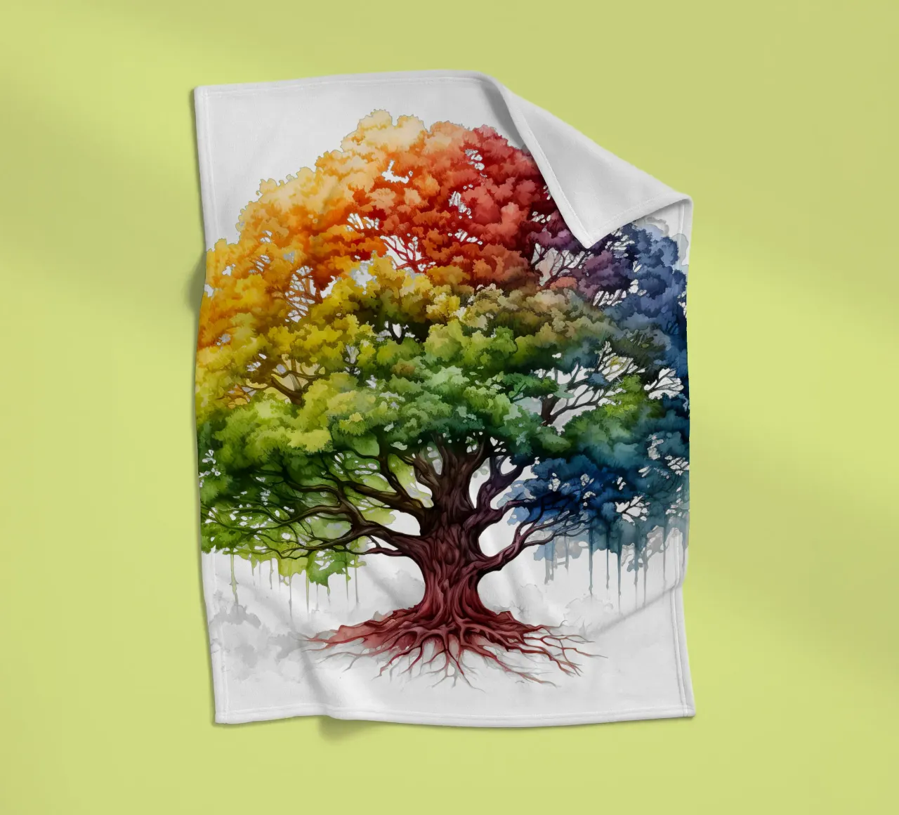 Albero della vita colorato coperta in pile da Spiritual Touch
