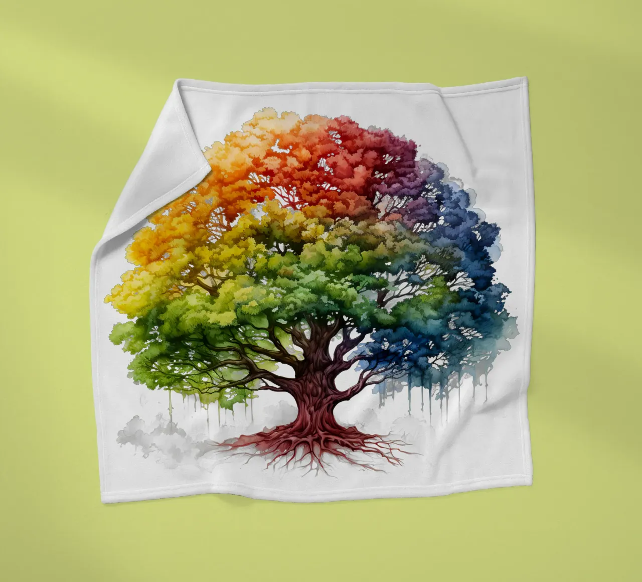 Albero della vita colorato coperta in pile da Spiritual Touch