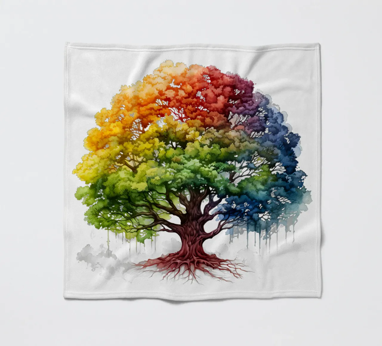 Albero della vita colorato coperta in pile da Spiritual Touch