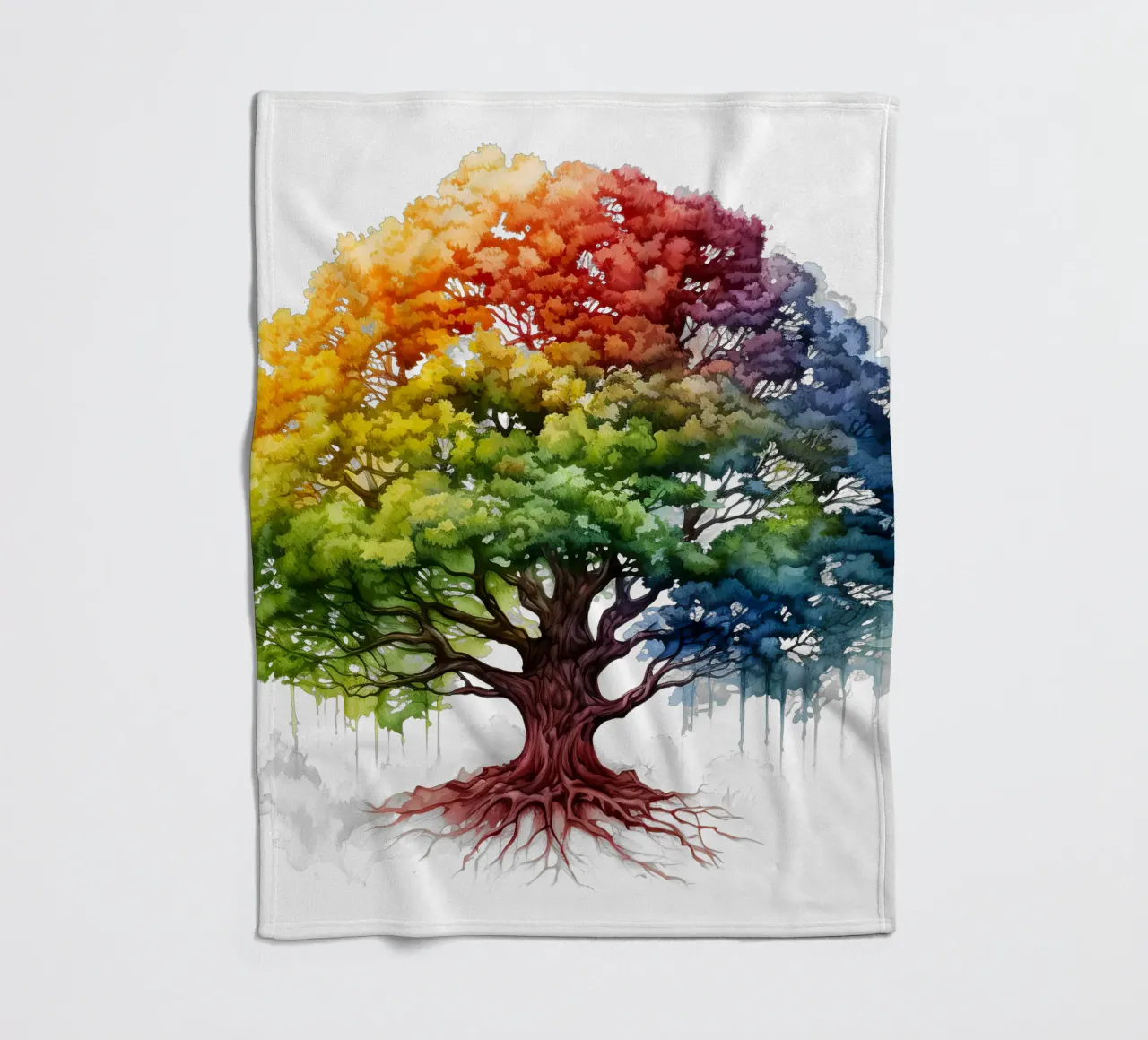 Albero della vita colorato coperta in pile da Spiritual Touch