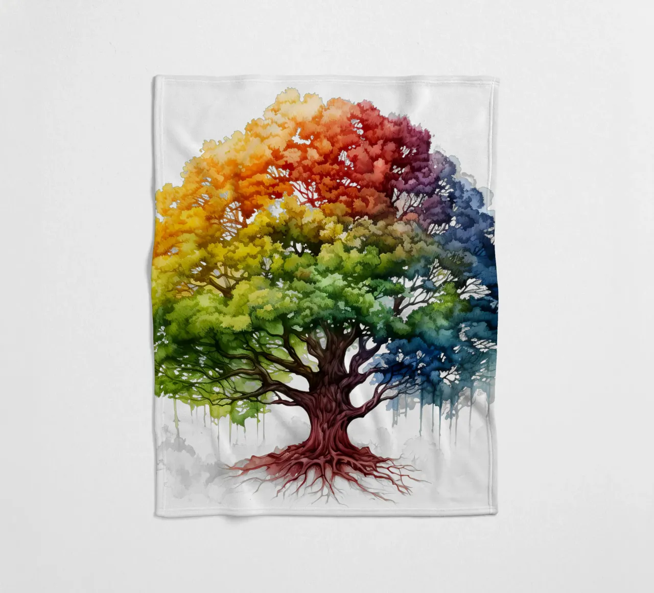 Albero della vita colorato coperta in pile da Spiritual Touch
