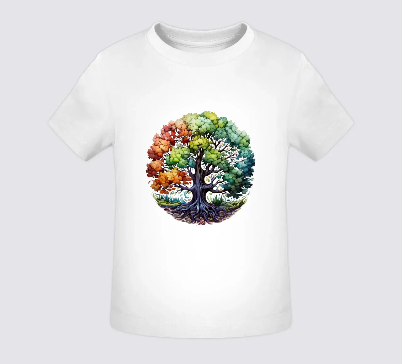 Bunter Baum des Lebens Baby T-Shirt von Spiritual Touch