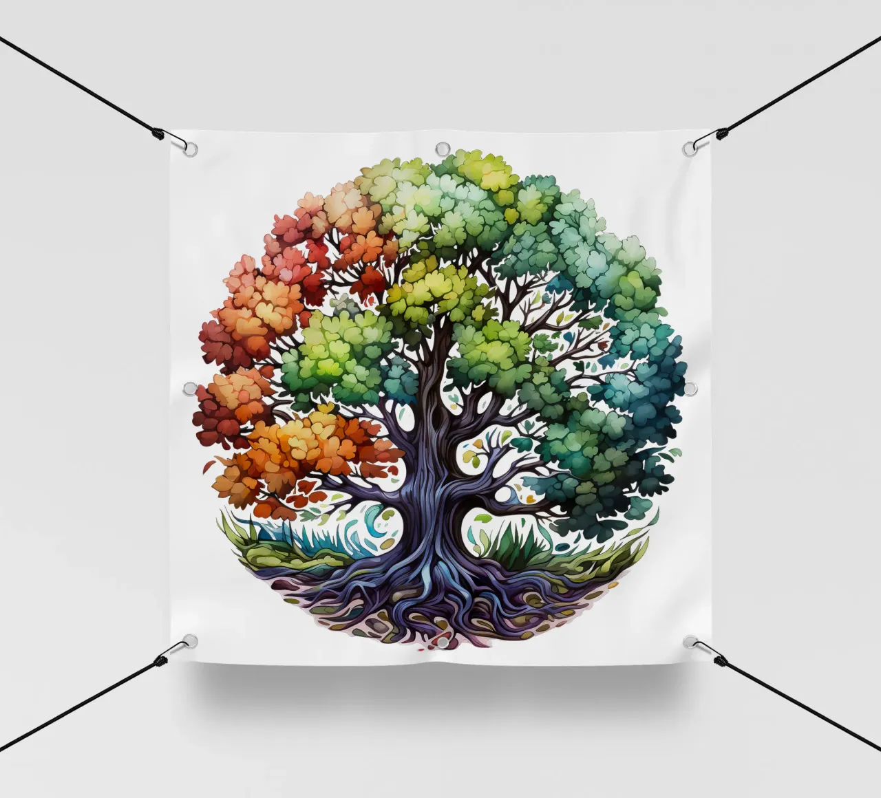 Albero della vita colorato telo in pvc da Spiritual Touch