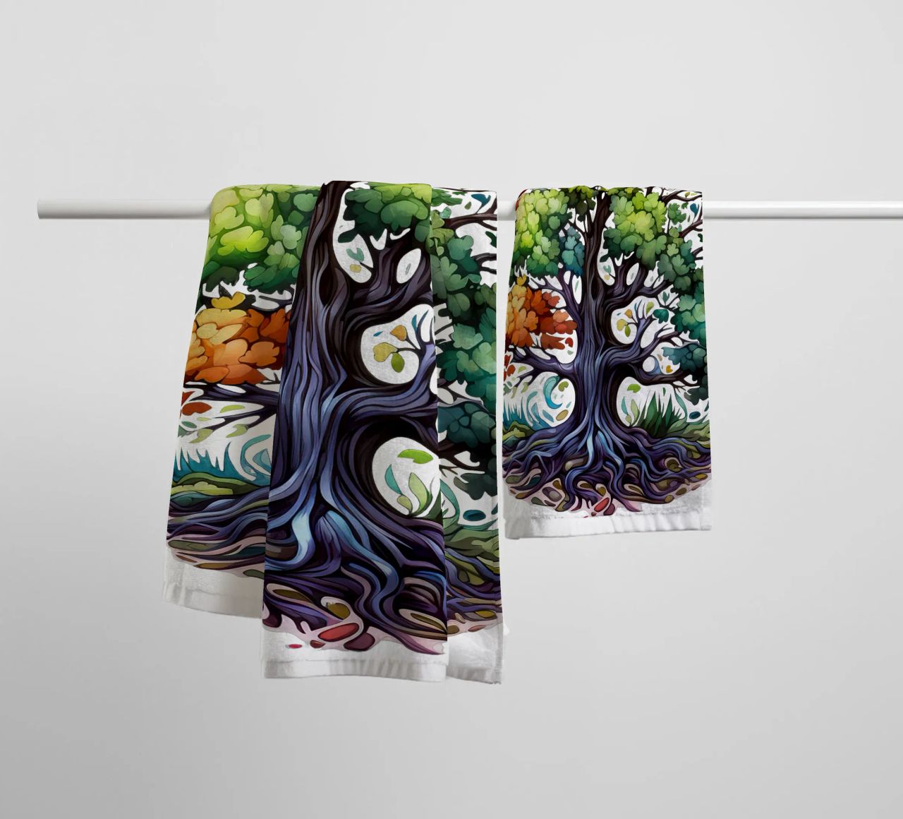 Arbre de vie coloré serviette de bain de Spiritual Touch