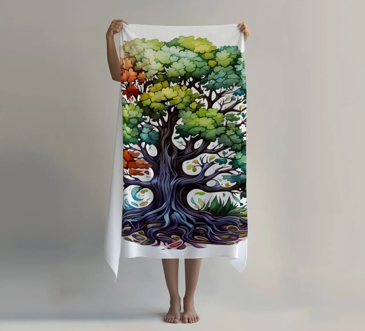Albero della vita colorato telo mare da Spiritual Touch
