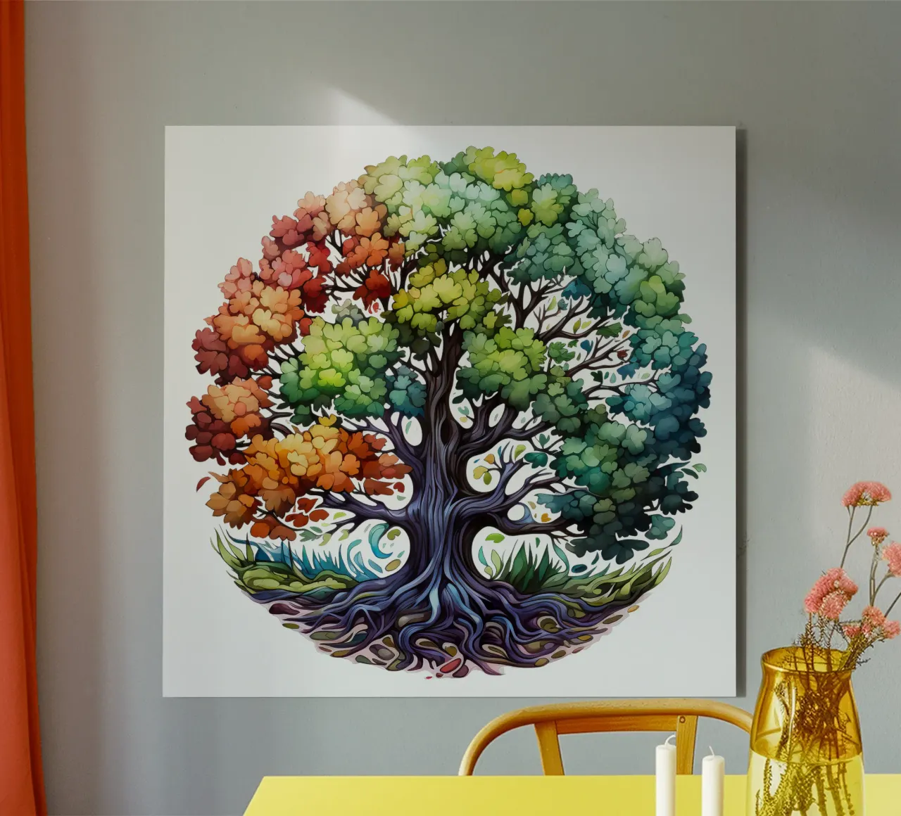 Albero della vita colorato alluminio dibond da Spiritual Touch
