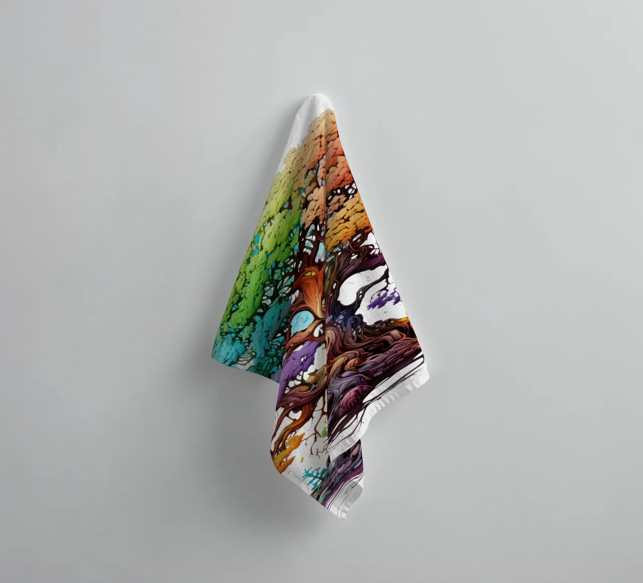 Colorful Tree of Life towel by Spiritual Touch