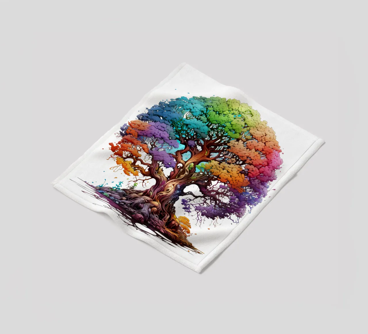 Albero della vita colorato coperta in pile da Spiritual Touch