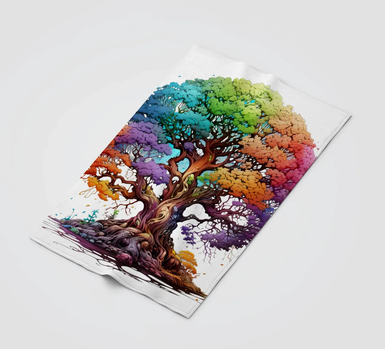 Albero della vita colorato coperta in pile da Spiritual Touch