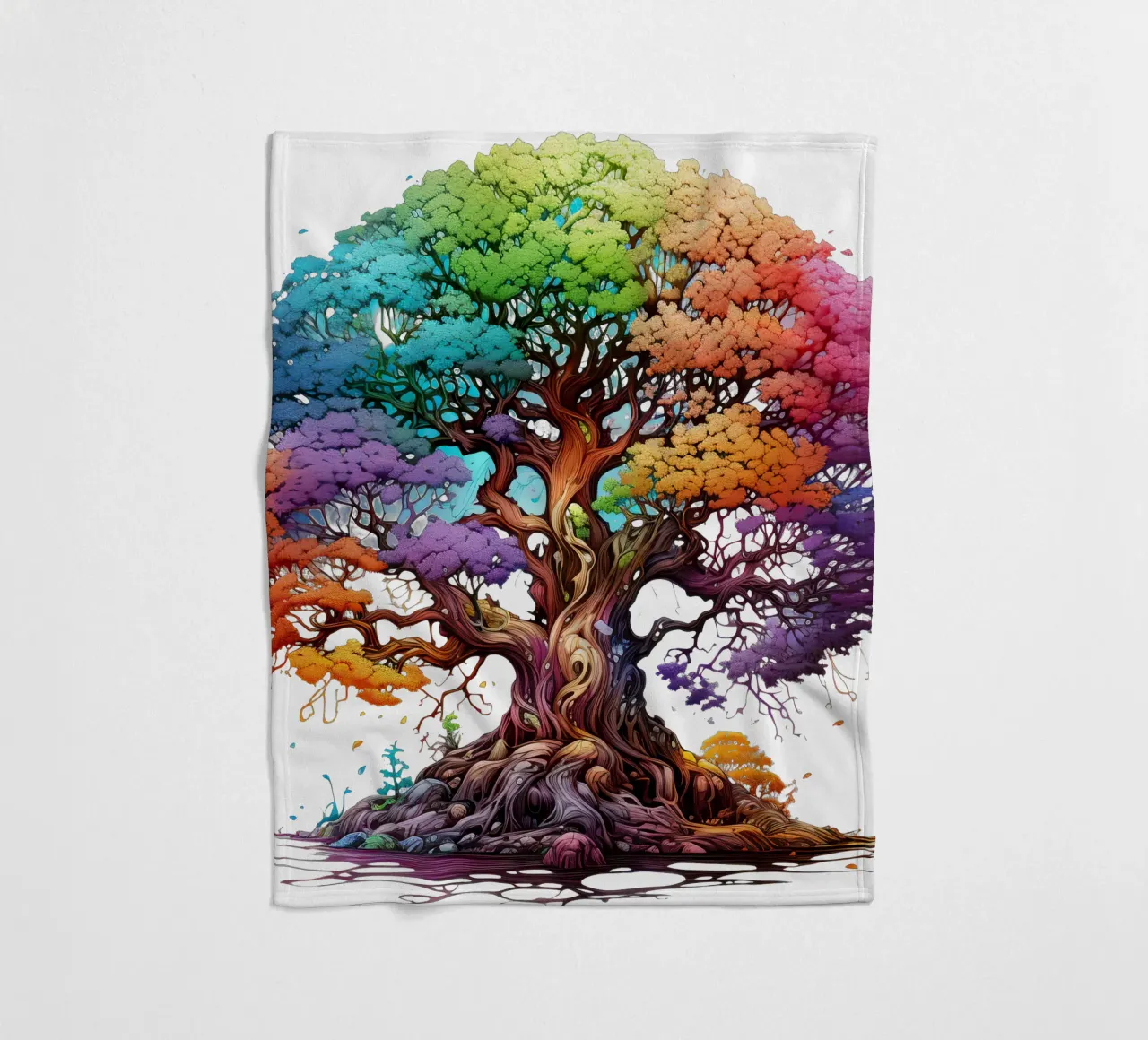 Albero della vita colorato coperta in pile da Spiritual Touch