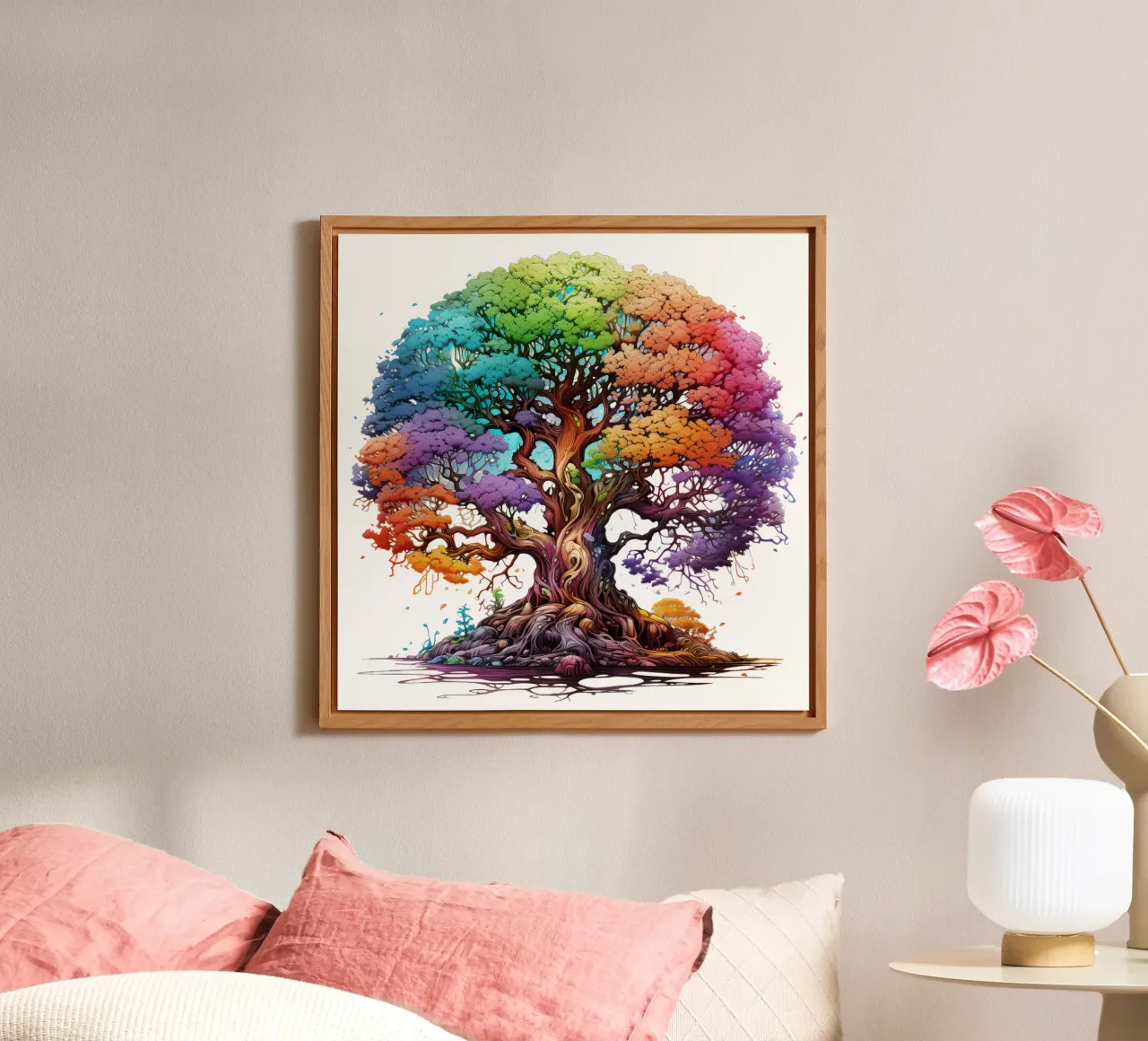 Colorful Tree of Life forex plate by Spiritual Touch