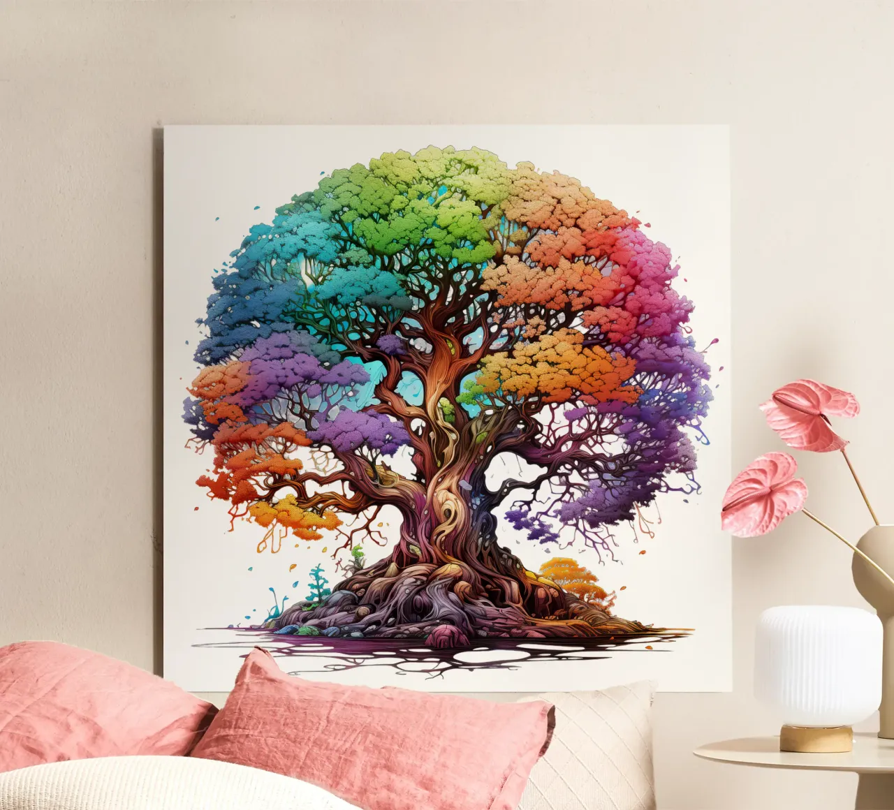 Colorful Tree of Life forex plate by Spiritual Touch