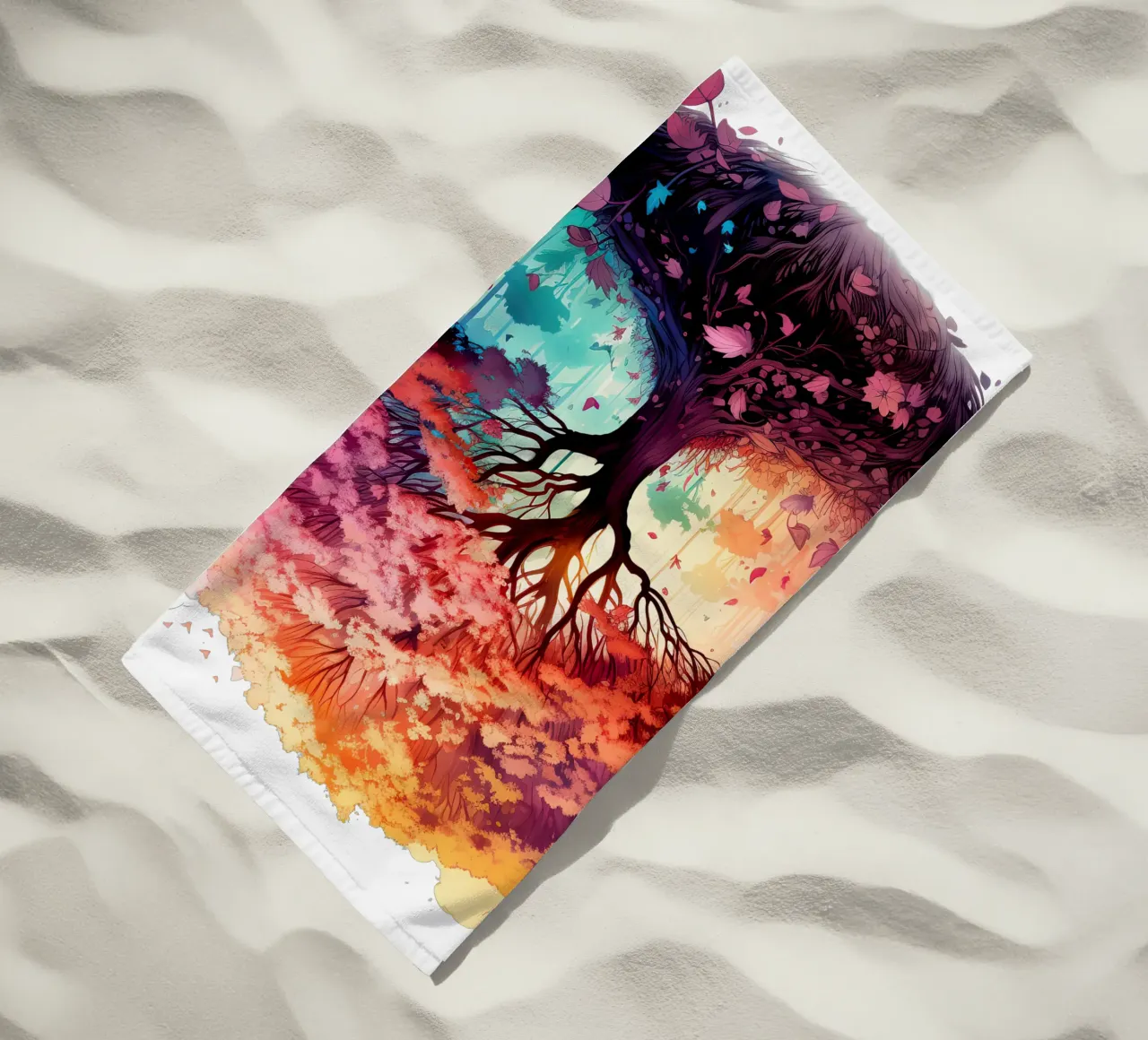 Albero della vita colorato telo mare da Spiritual Touch