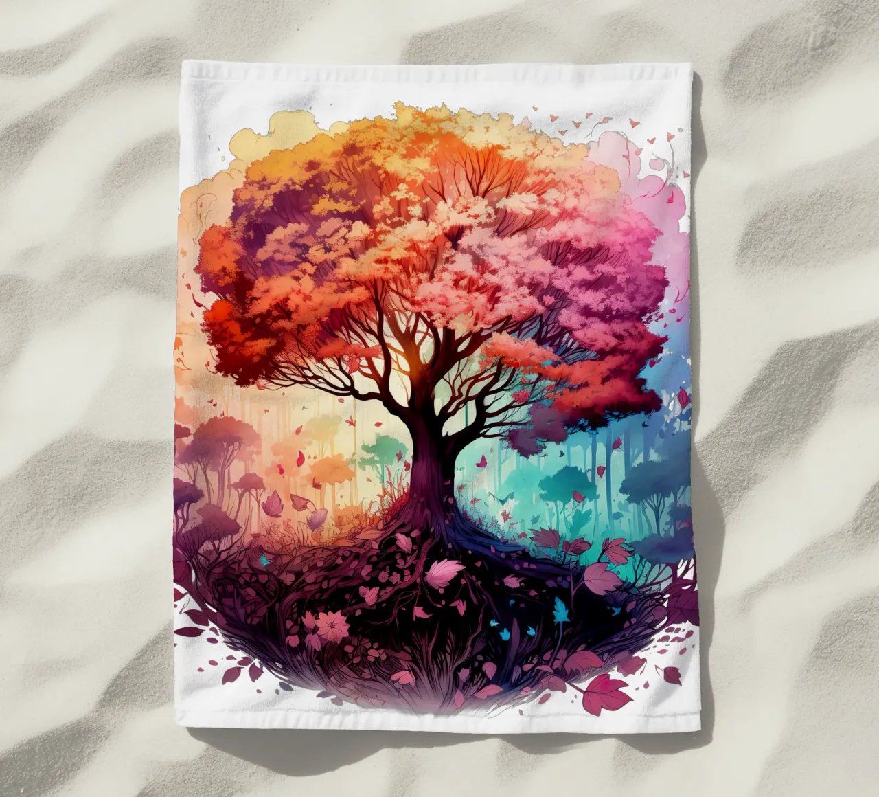Albero della vita colorato telo mare da Spiritual Touch