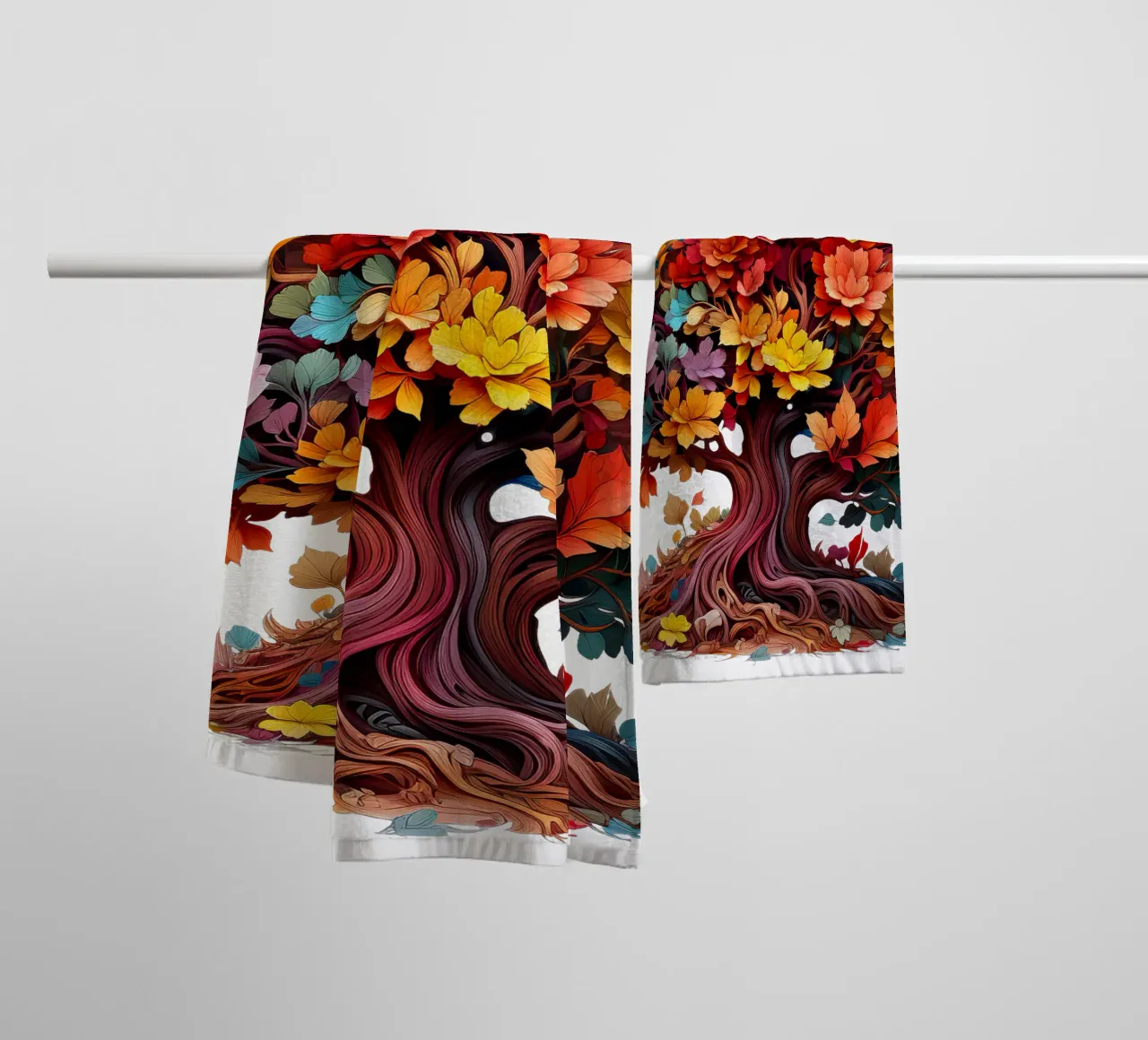 Albero della vita colorato asciugamano da bagno da Spiritual Touch
