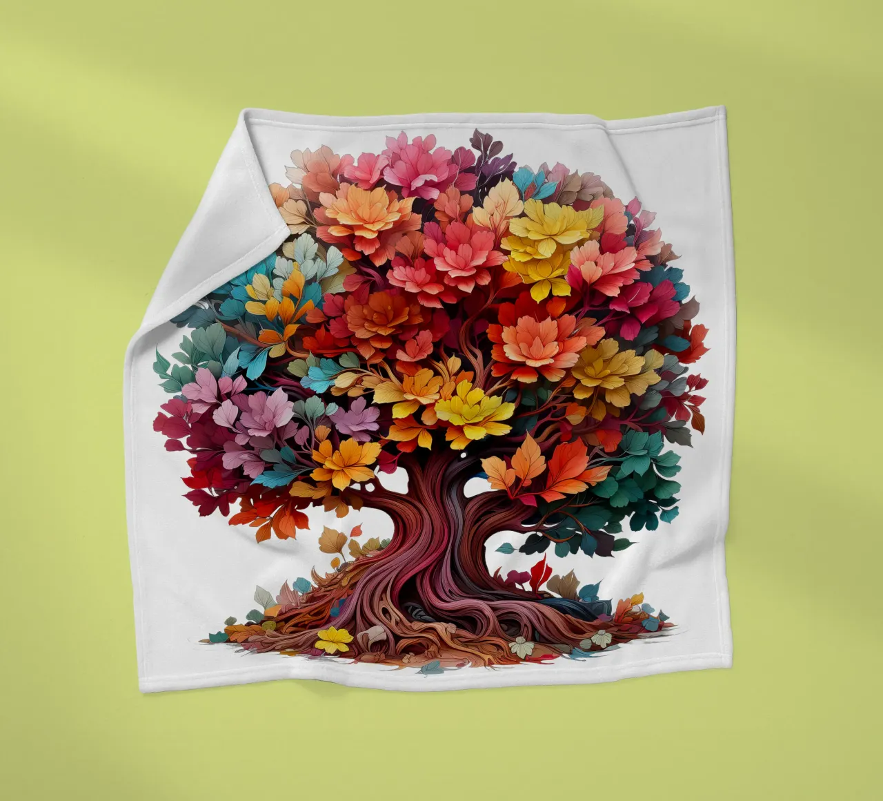 Albero della vita colorato coperta in pile da Spiritual Touch
