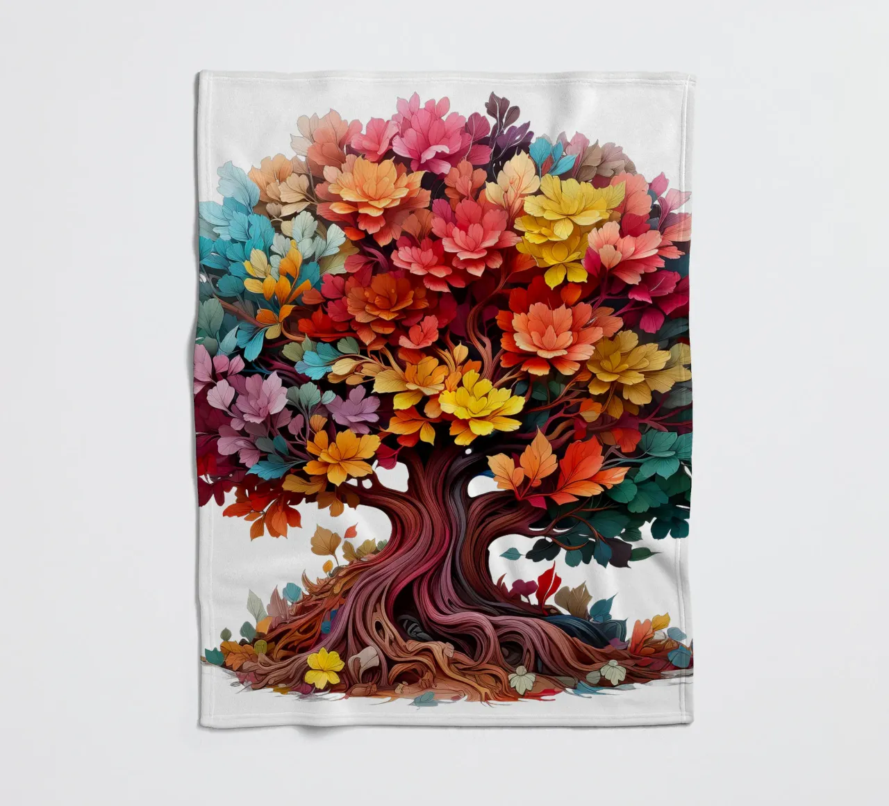 Albero della vita colorato coperta in pile da Spiritual Touch