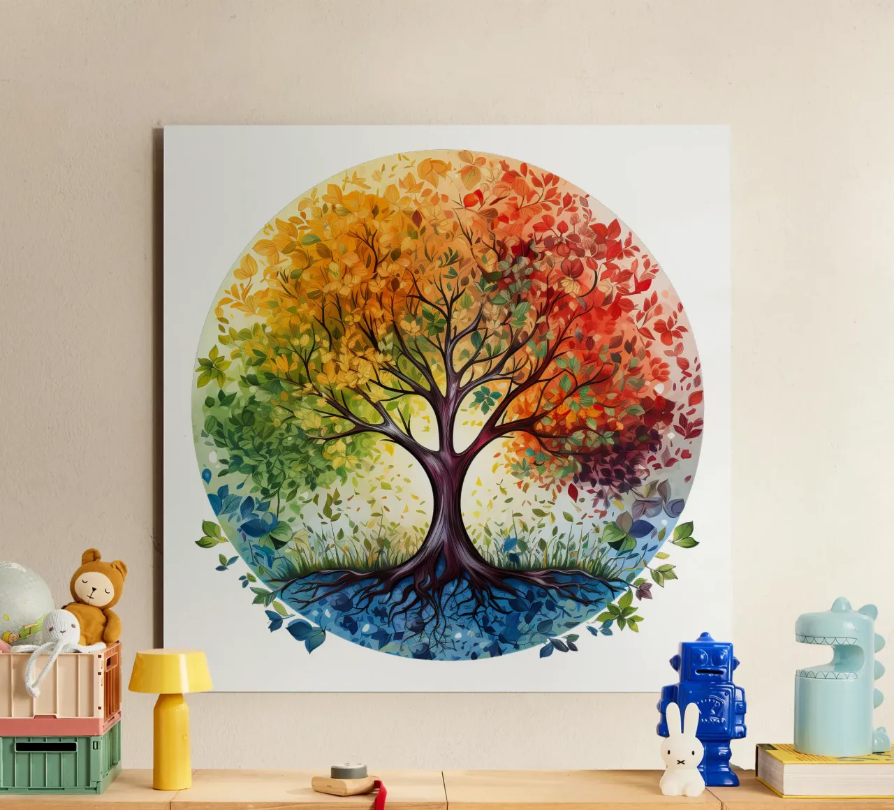 Colorful Tree of Life alu-dibond by Spiritual Touch