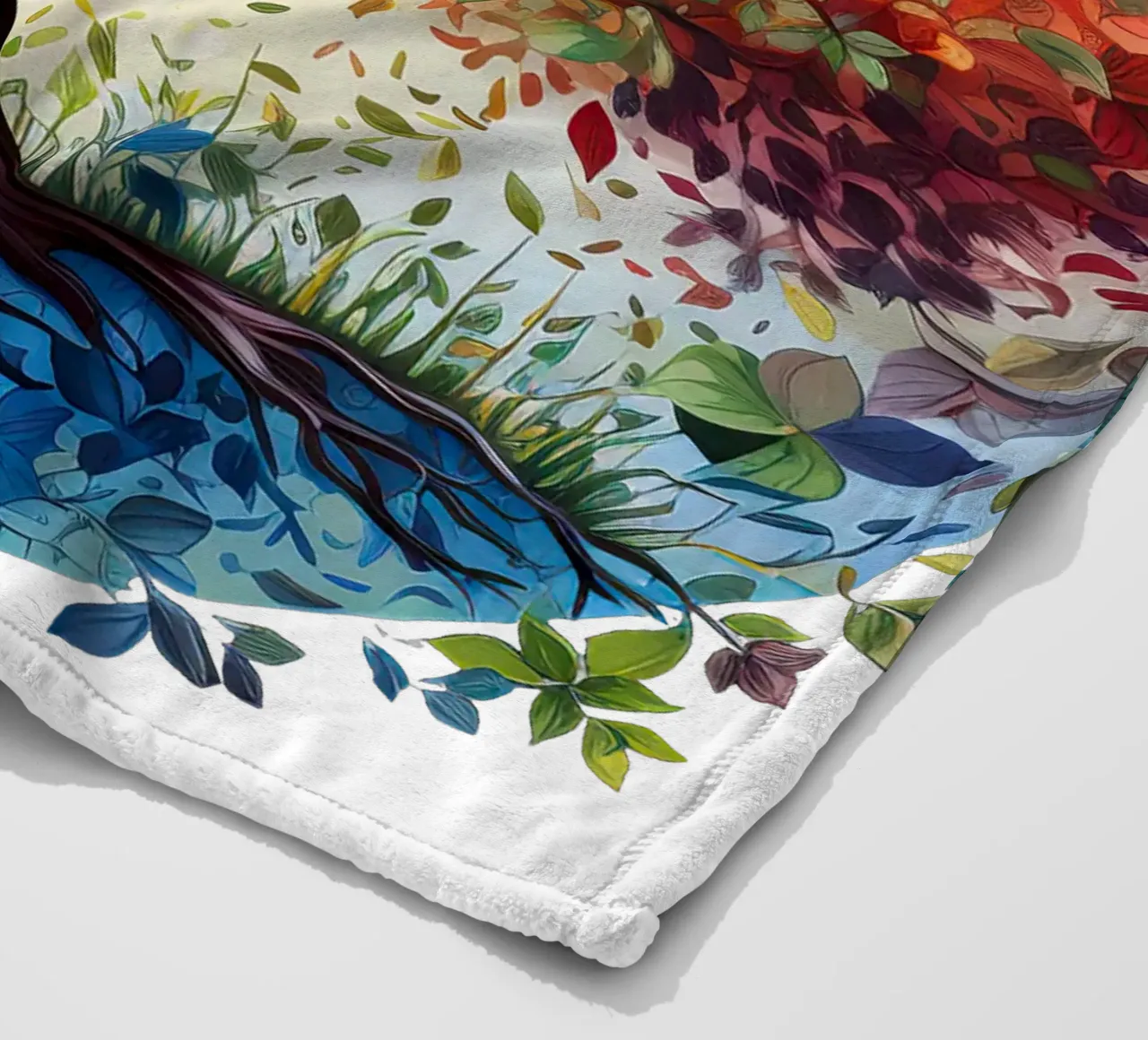 Colorful Tree of Life fleece blanket by Spiritual Touch