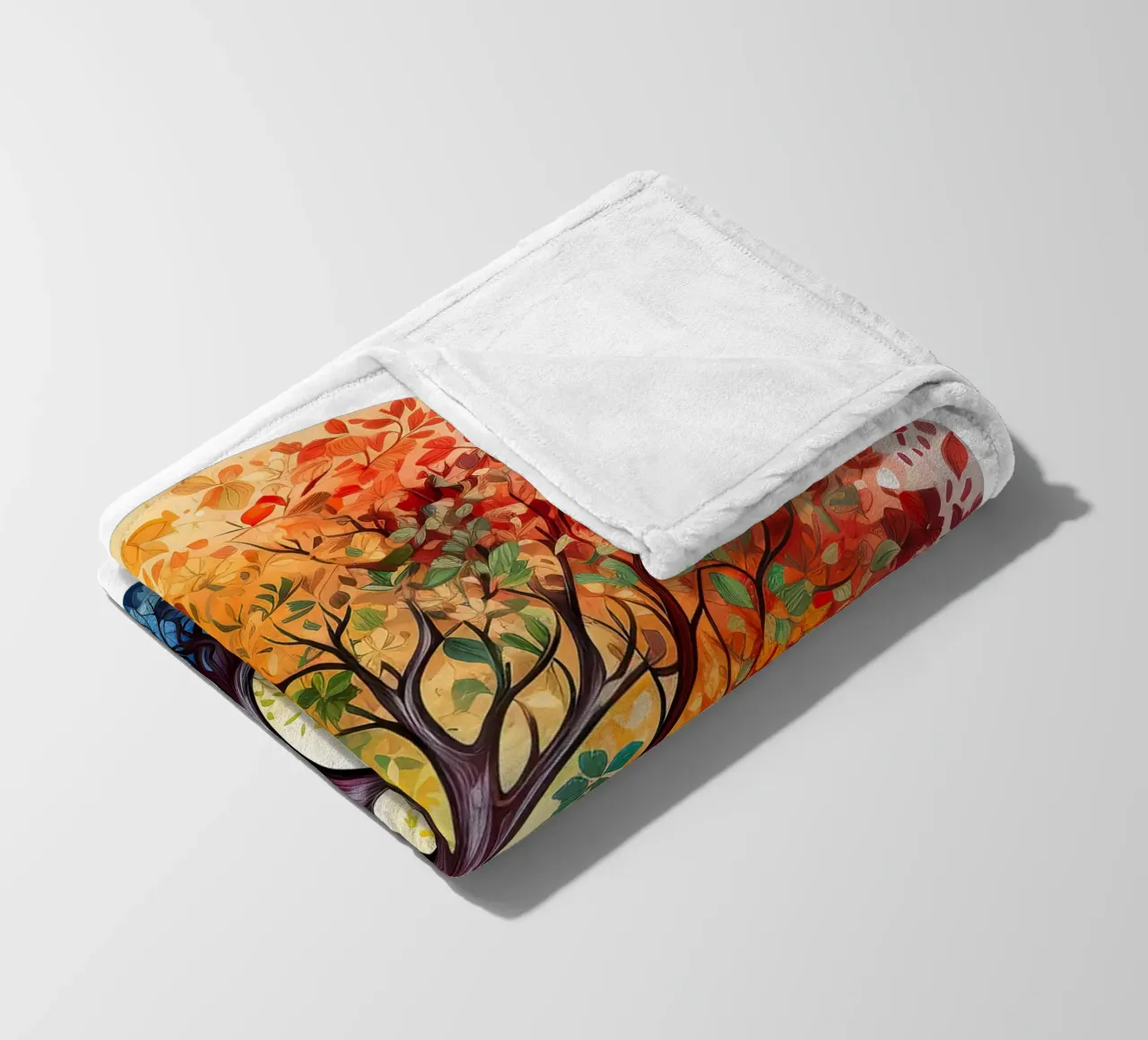 Colorful Tree of Life fleece blanket by Spiritual Touch