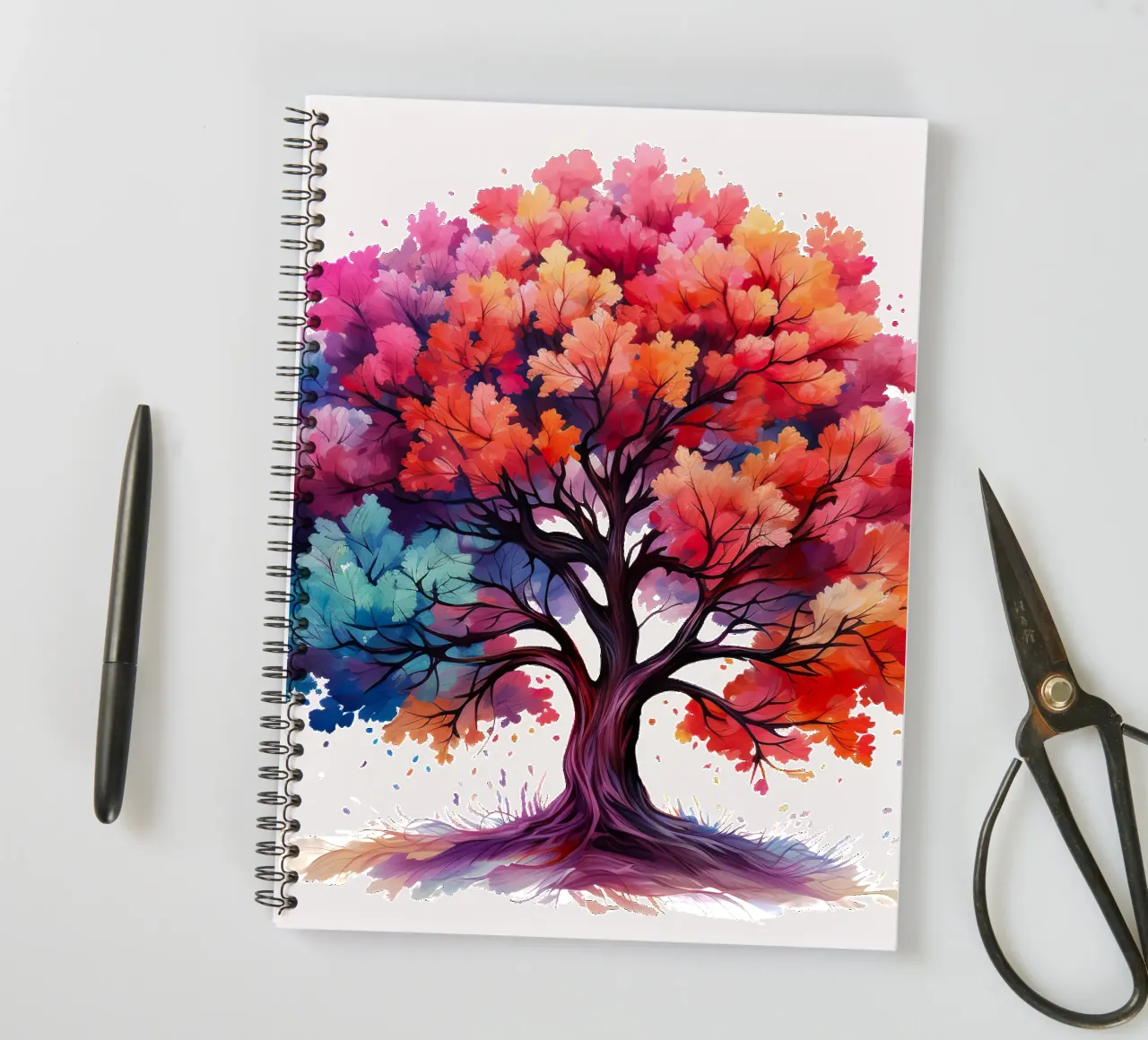 Colorful Tree of Life spiral notebook by Spiritual Touch