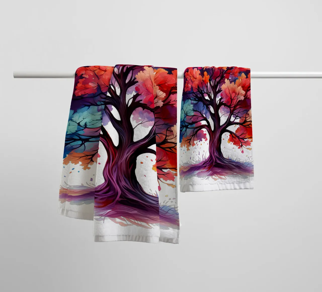 Colorful Tree of Life towel by Spiritual Touch