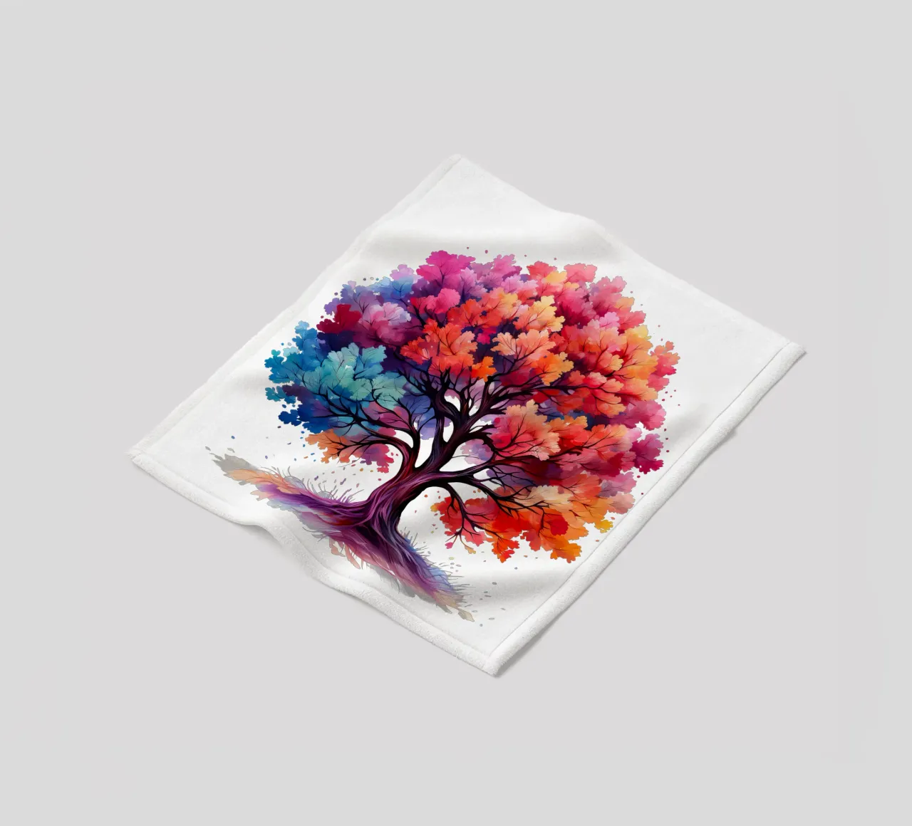 Albero della vita colorato coperta in pile da Spiritual Touch