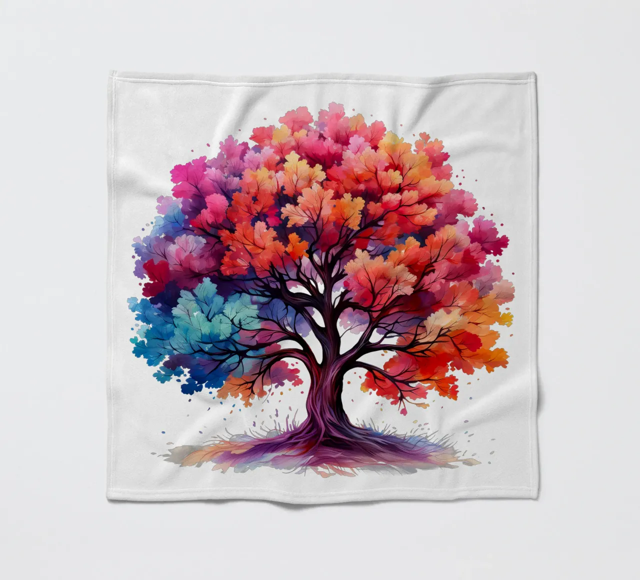 Albero della vita colorato coperta in pile da Spiritual Touch