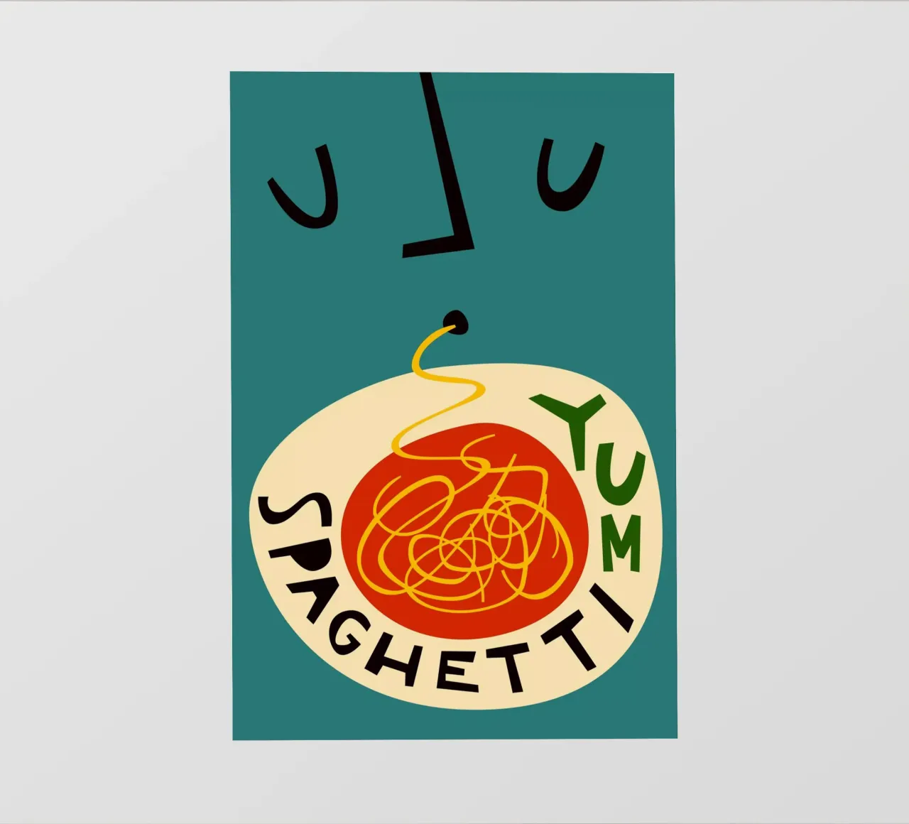 Yum Spaghetti telo in pvc da Fox & Velvet