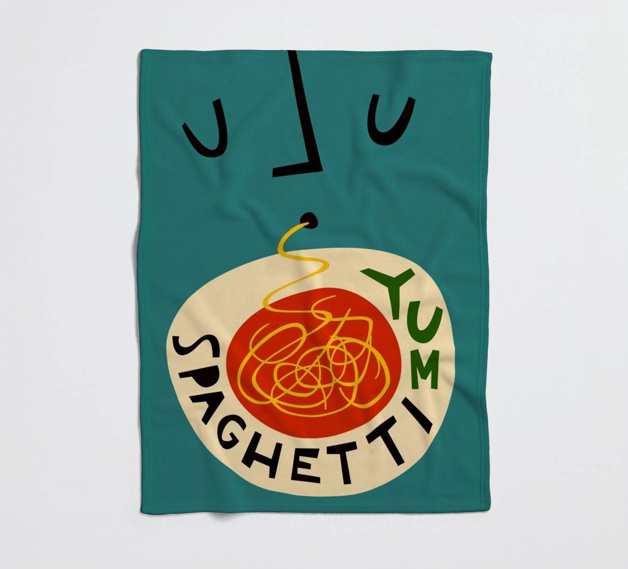 Yum Spaghetti coperta in pile da Fox & Velvet