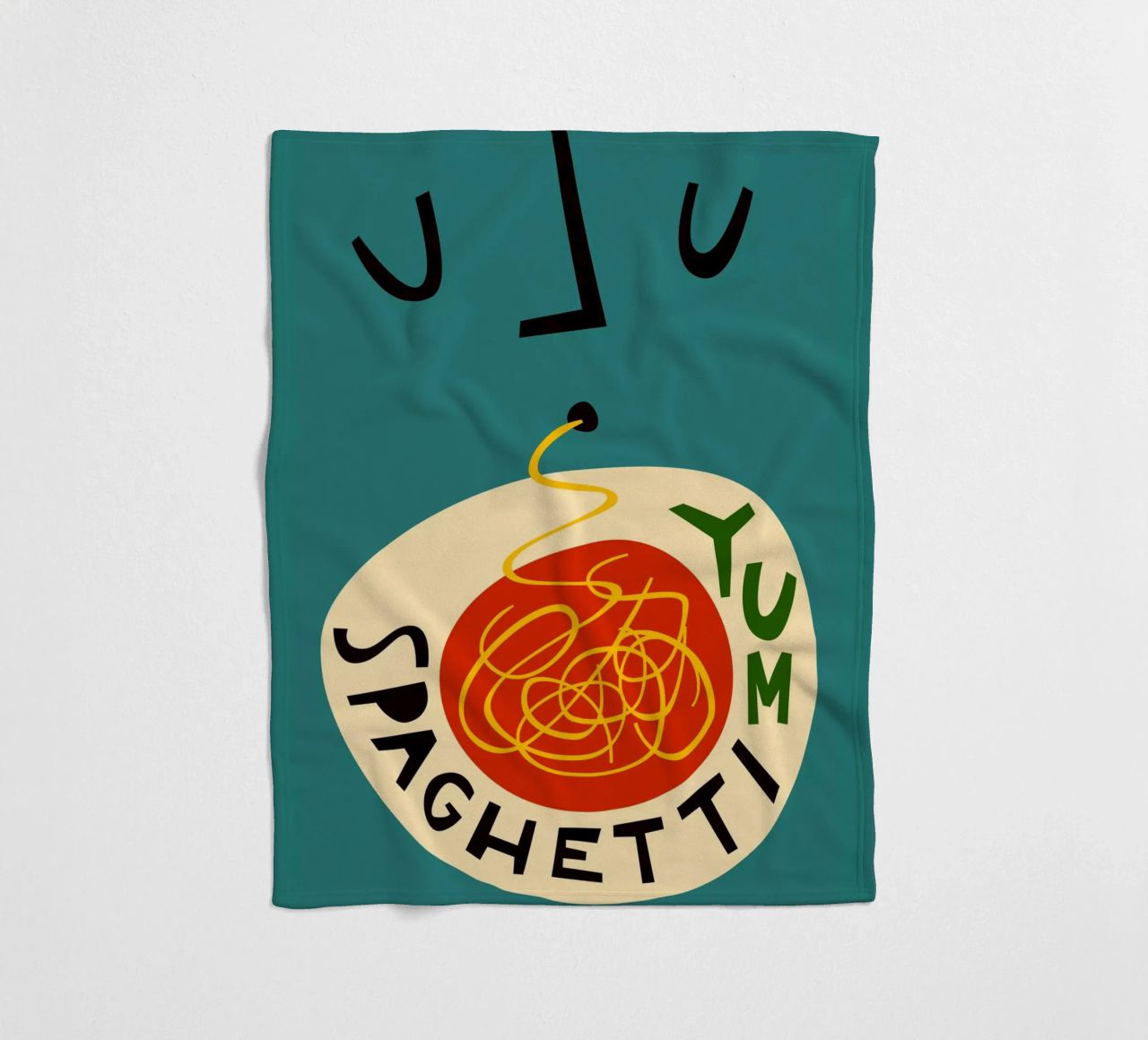 Yum Spaghetti coperta in pile da Fox & Velvet