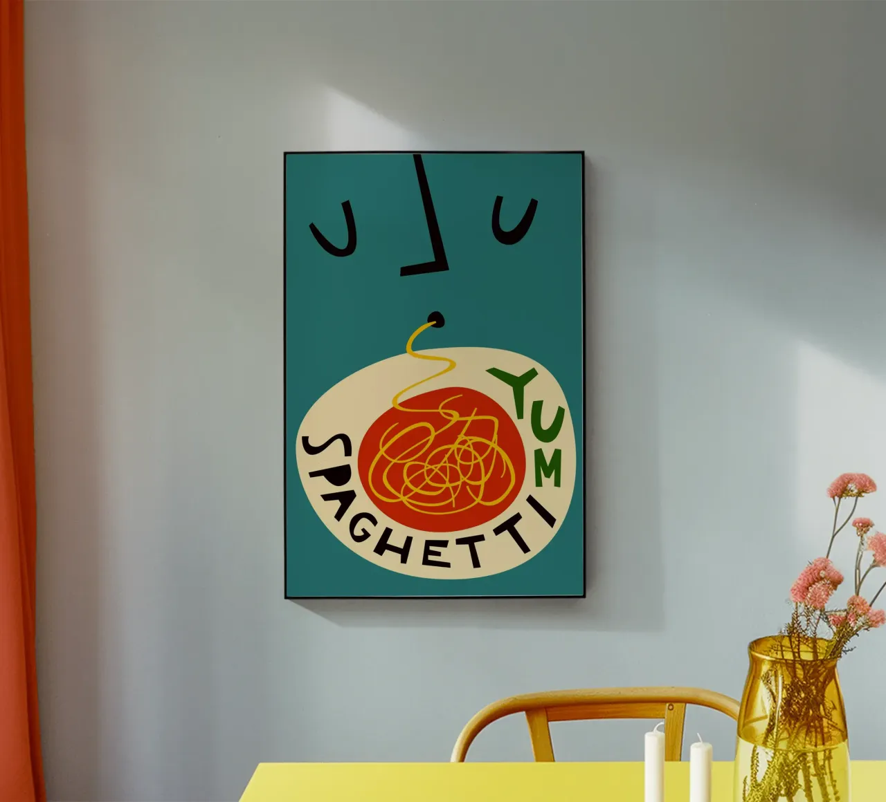 Yum Spaghetti plexiglass da Fox & Velvet