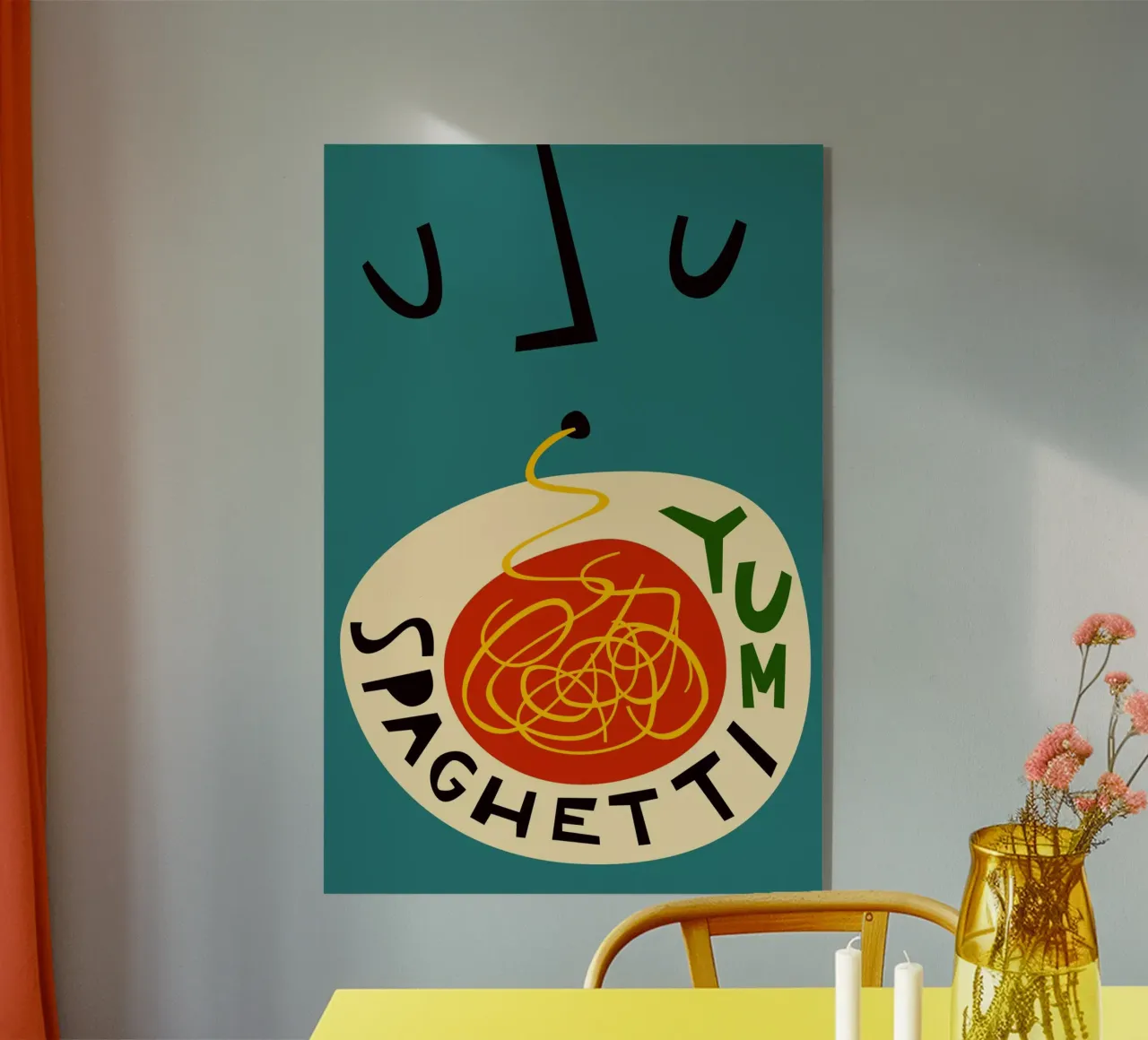 Yum Spaghetti plexiglass da Fox & Velvet